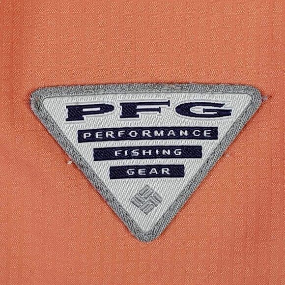 Columbia Shirt Mens PFG Omni-Shade SS Button Down Medium M Orange - Picture 8 of 12